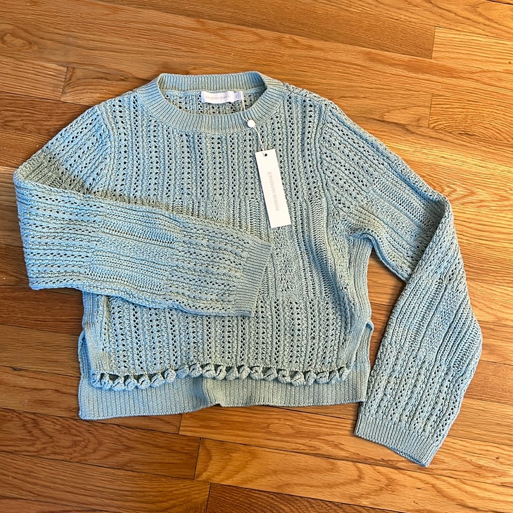 Jonathan Simkhai Light Blue Crew Neck Sweater